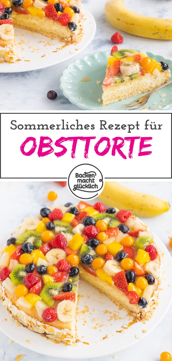 Die perfekte Obst-Sahne-Torte wie vom Konditor - mit dieser sommerlichen Früchtetorte macht ihr jedem Bäcker Konkurrenz!