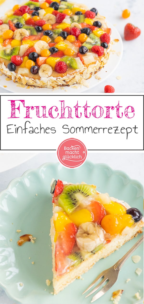 Die perfekte Obst-Sahne-Torte wie vom Konditor - mit dieser sommerlichen Früchtetorte macht ihr jedem Bäcker Konkurrenz!