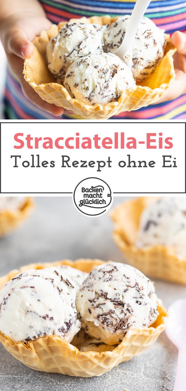 Ich liebe Stracciatella-Eis! Mit diesem einfachen Rezept könnt ihr leckere Stracciatella-Eiscreme ganz einfach Zuhause selber machen. Schmeckt wie aus der Eisdiele!