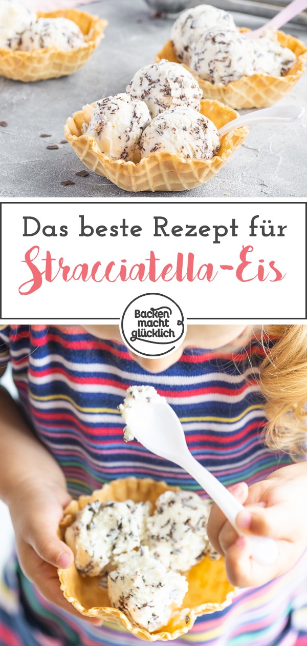 Ich liebe Stracciatella-Eis! Mit diesem einfachen Rezept könnt ihr leckere Stracciatella-Eiscreme ganz einfach Zuhause selber machen. Schmeckt wie aus der Eisdiele!