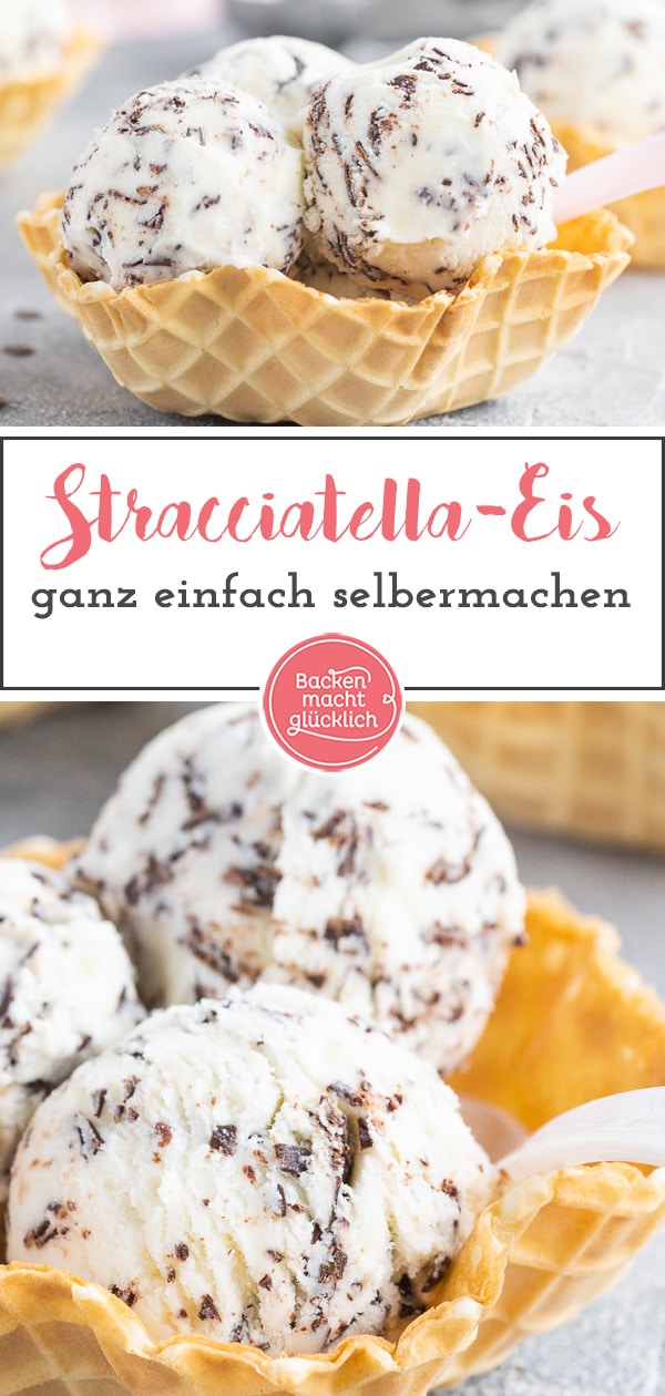 Ich liebe Stracciatella-Eis! Mit diesem einfachen Rezept könnt ihr leckere Stracciatella-Eiscreme ganz einfach Zuhause selber machen. Schmeckt wie aus der Eisdiele!