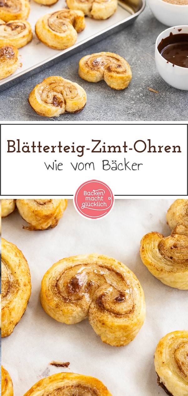 Die knusprigen Schweinsöhrchen aus Blätterteig schmecken einfach immer! Mit dem einfachen Rezept für die Palmiers gelingen sie auch Anfängern.