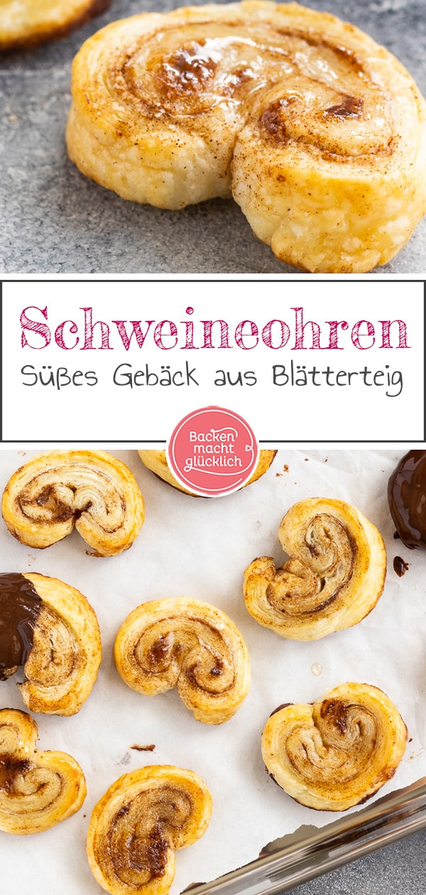 Die knusprigen Schweinsöhrchen aus Blätterteig schmecken einfach immer! Mit dem einfachen Rezept für die Palmiers gelingen sie auch Anfängern.