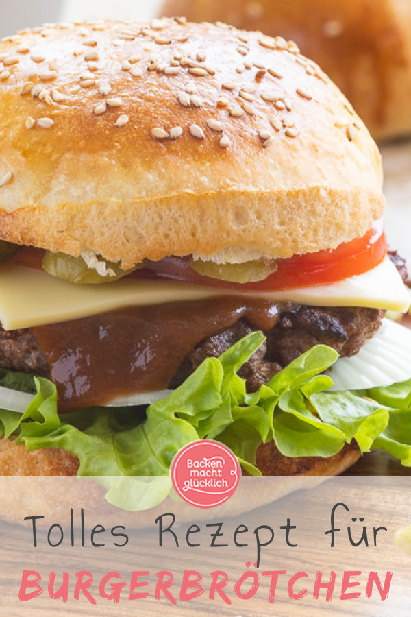 Mit diesem Rezept für Brioche Burger Buns kann der nächste Grillabend kommen! Die Hamburgerbrötchen mit Trockenhefe sind einfach & schnell gemacht. 