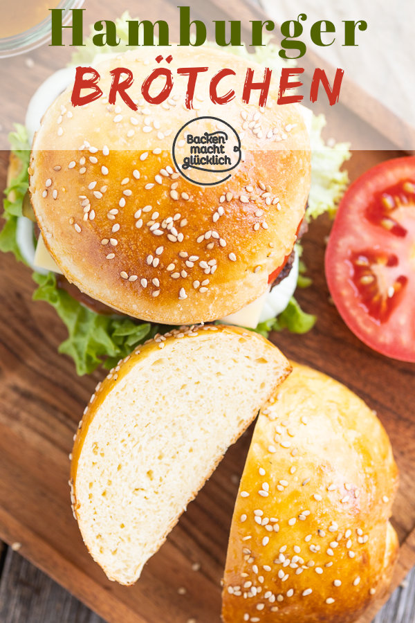 Mit diesem Rezept für Brioche Burger Buns kann der nächste Grillabend kommen! Die Hamburgerbrötchen mit Trockenhefe sind einfach & schnell gemacht. 