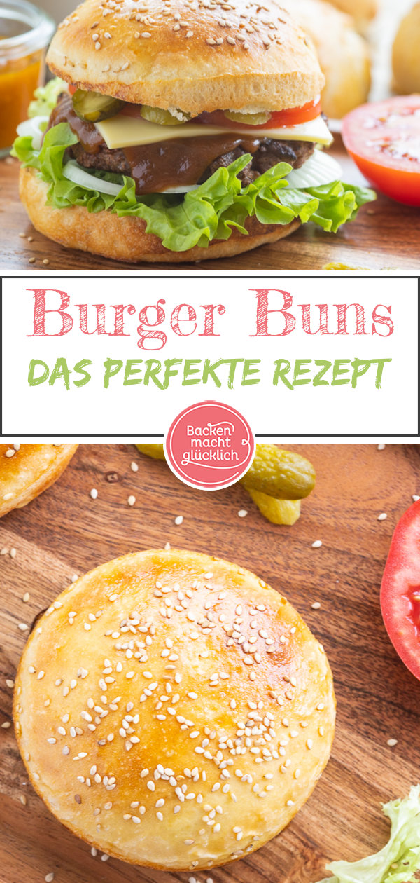 Mit diesem Rezept für Brioche Burger Buns kann der nächste Grillabend kommen! Die Hamburgerbrötchen mit Trockenhefe sind einfach & schnell gemacht. 