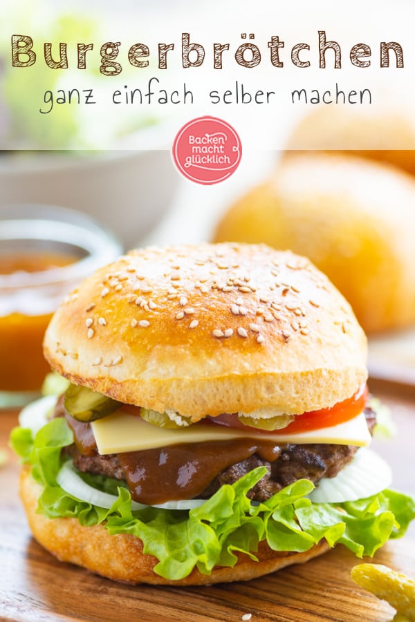 Mit diesem Rezept für Brioche Burger Buns kann der nächste Grillabend kommen! Die Hamburgerbrötchen mit Trockenhefe sind einfach & schnell gemacht. 