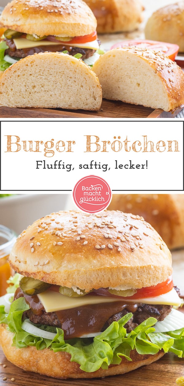 Mit diesem Rezept für Brioche Burger Buns kann der nächste Grillabend kommen! Die Hamburgerbrötchen mit Trockenhefe sind einfach & schnell gemacht. 