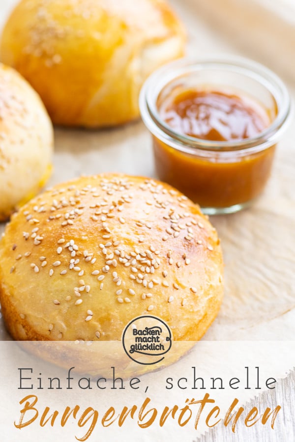 Mit diesem Rezept für Brioche Burger Buns kann der nächste Grillabend kommen! Die Hamburgerbrötchen mit Trockenhefe sind einfach & schnell gemacht. 