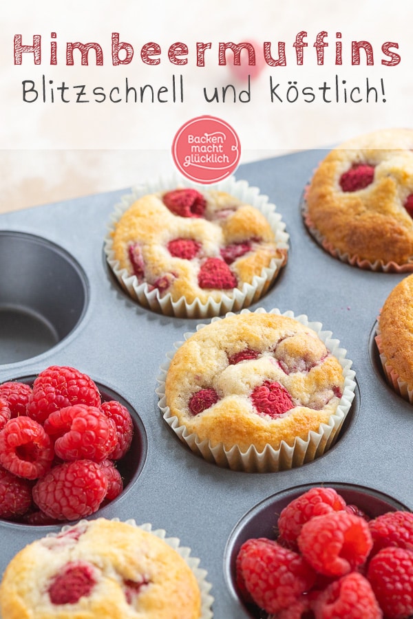 Super saftige, einfache Muffins mit Himbeeren und Buttermilch - ein geniales Frühlingsrezept für die ganze Familie.