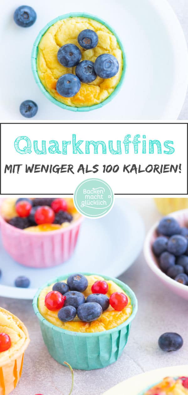 Diese gesünderen Käsekuchenmuffins haben weniger als 100 Kalorien pro Stück und sind je nach Zutaten sogar low carb und glutenfrei. Die kalorienarmen und fettarmen Quarkmuffins sind also perfekt für die Diät.