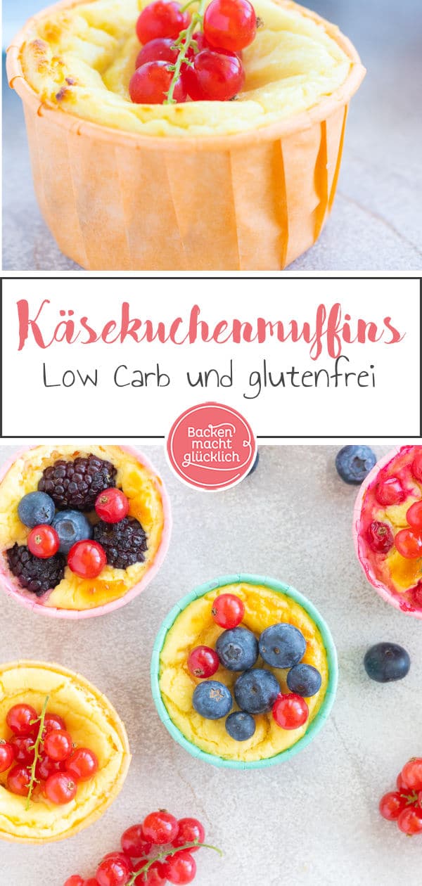 Diese gesünderen Käsekuchenmuffins haben weniger als 100 Kalorien pro Stück und sind je nach Zutaten sogar low carb und glutenfrei. Die kalorienarmen und fettarmen Quarkmuffins sind also perfekt für die Diät.