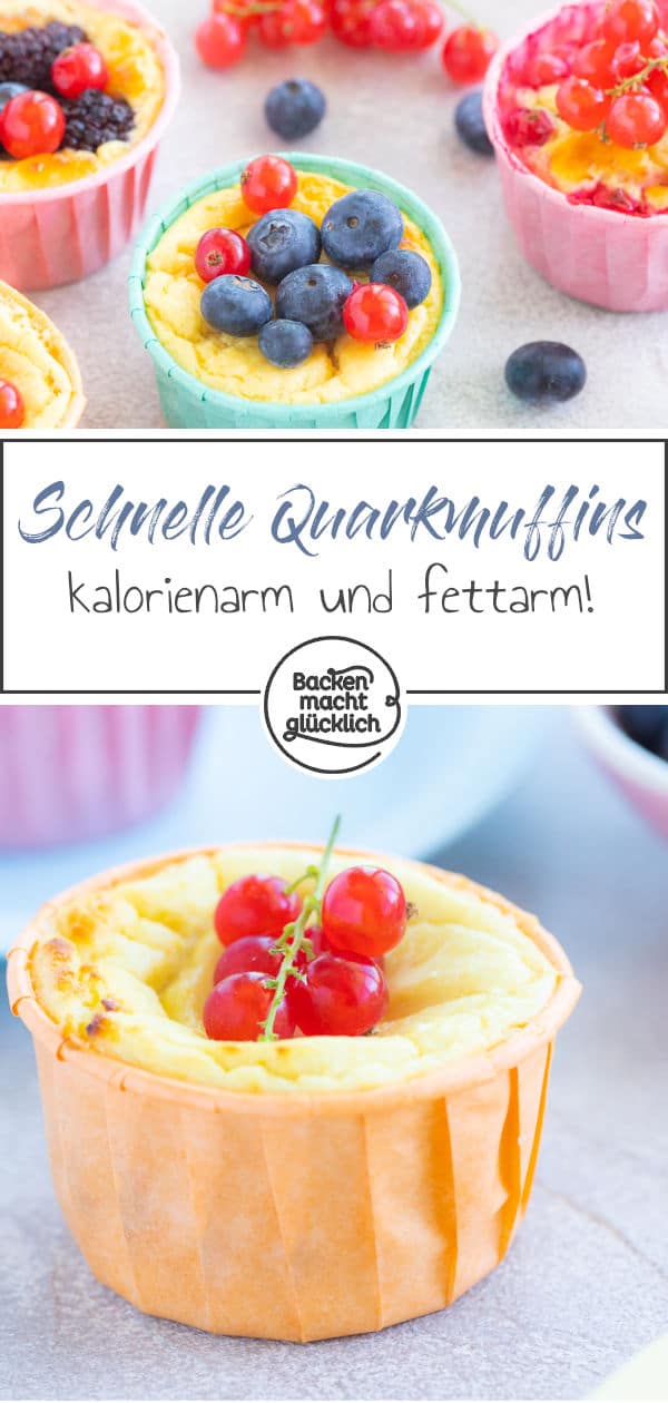 Diese gesünderen Käsekuchenmuffins haben weniger als 100 Kalorien pro Stück und sind je nach Zutaten sogar low carb und glutenfrei. Die kalorienarmen und fettarmen Quarkmuffins sind also perfekt für die Diät.