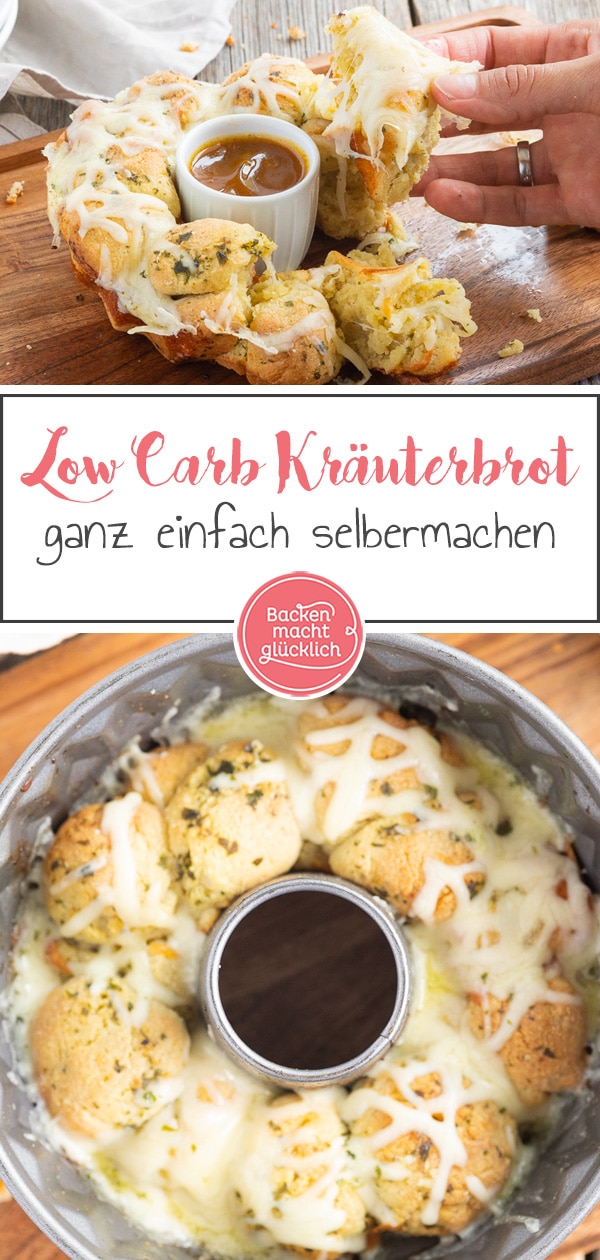 Das perfekte glutenfreie Grillbrot ohne Mehl: Dieses leckere Pull Apart Brot mit Knoblauchbutter und Kräutern kommt immer gut an.