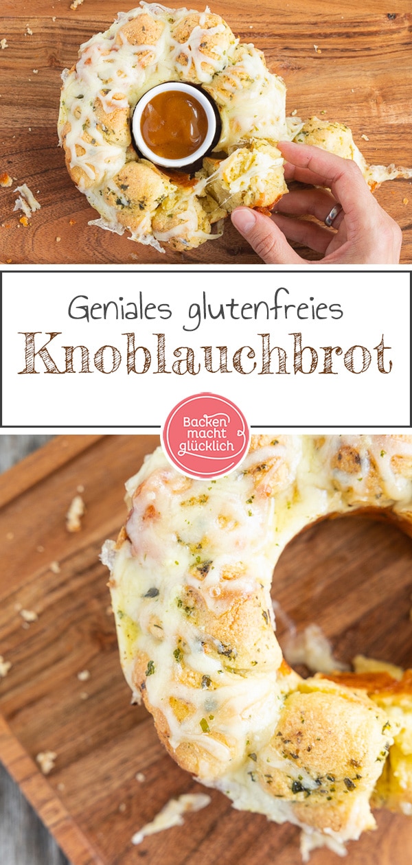 Das perfekte glutenfreie Grillbrot ohne Mehl: Dieses leckere Pull Apart Brot mit Knoblauchbutter und Kräutern kommt immer gut an.