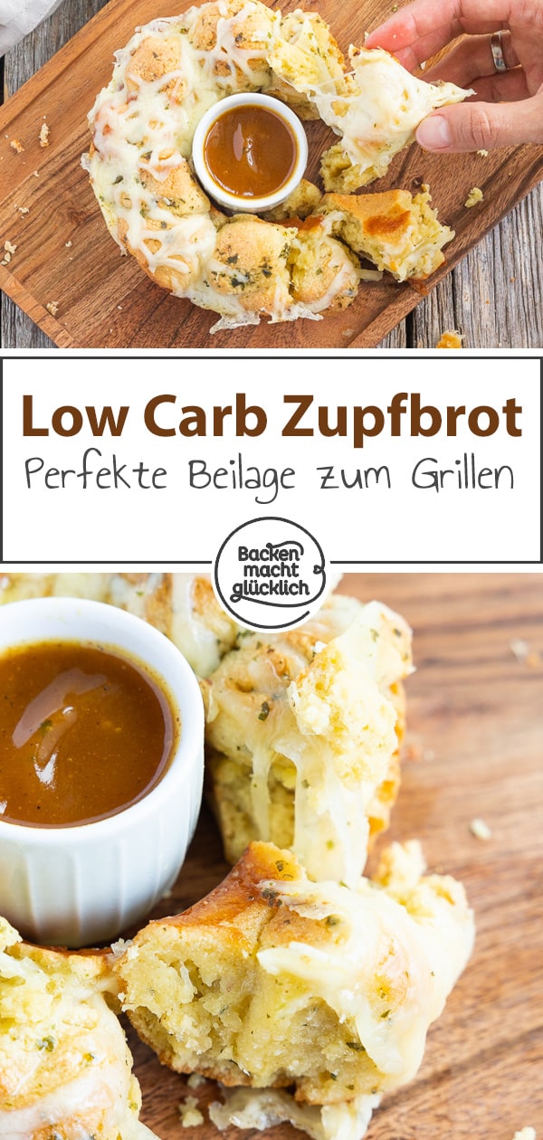 Das perfekte glutenfreie Grillbrot ohne Mehl: Dieses leckere Pull Apart Brot mit Knoblauchbutter und Kräutern kommt immer gut an.