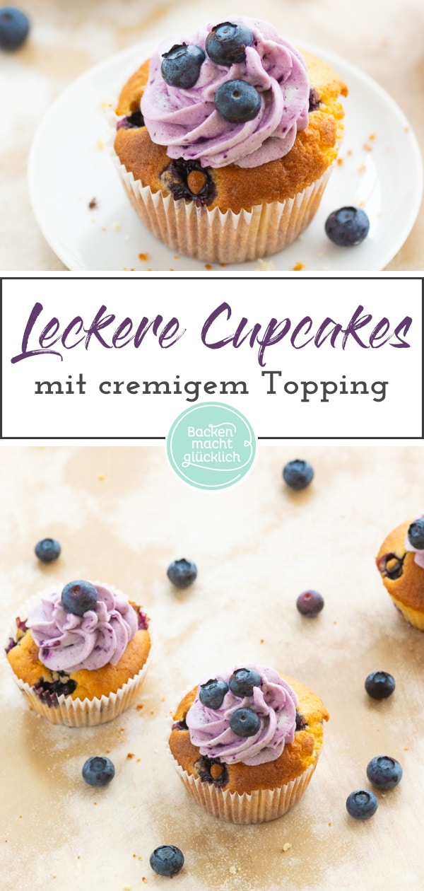 Saftiger Rührteig, cremiges Topping und viele leckere Blaubeeren: Diese Cupcakes sind einfach köstlich! Das Rezept für Mini-Törtchen mit Heidelbeeren ist dazu ziemlich einfach zu machen.