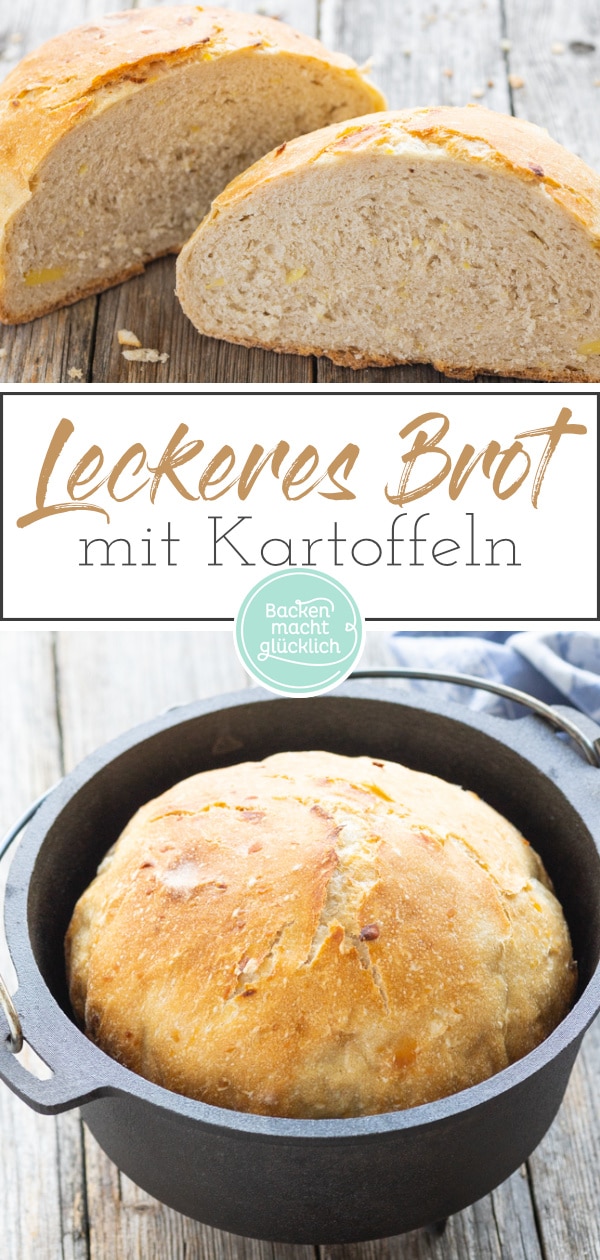 Dieses leckere Brot mit Kartoffeln kommt ganz ohne Hefe aus. Das Kartoffel-Brot ist aromatisch, saftig und hat eine tolle Kruste!