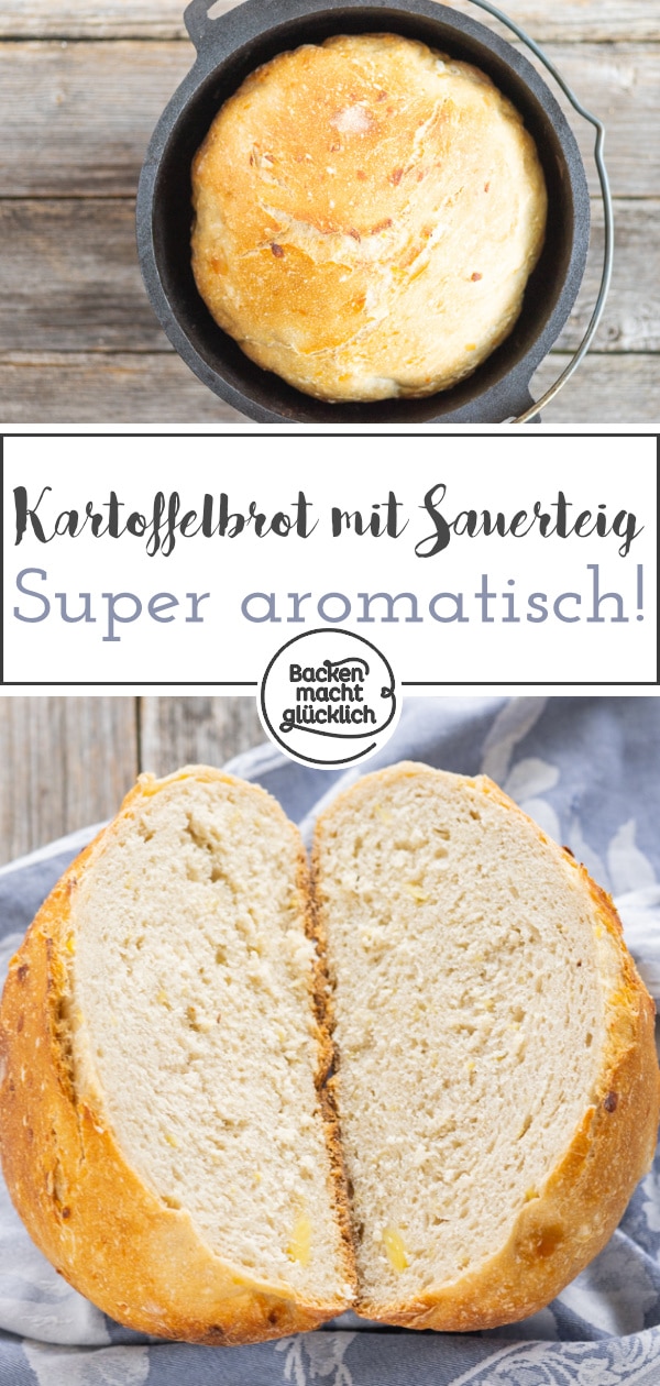 Dieses leckere Brot mit Kartoffeln kommt ganz ohne Hefe aus. Das Kartoffel-Brot ist aromatisch, saftig und hat eine tolle Kruste!