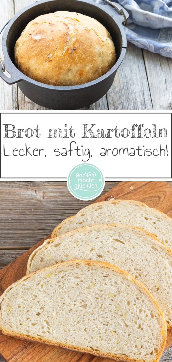 Dieses leckere Brot mit Kartoffeln kommt ganz ohne Hefe aus. Das Kartoffel-Brot ist aromatisch, saftig und hat eine tolle Kruste!