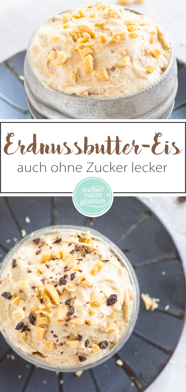 Einfaches Rezept für himmlisches Erdnuss-Eis mit Crunch. Das Rezept für cremiges Erdnussbutter-Eis funktioniert sogar ohne Eismaschine.