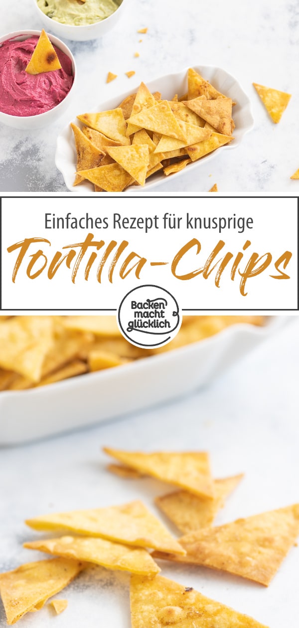 Diese Tortilla-Chips sind die Homemade-Variante des beliebten mexikanischen Knabber-Klassikers: Die Tortilla-Chips sind knusprig, würzig und lecker! 