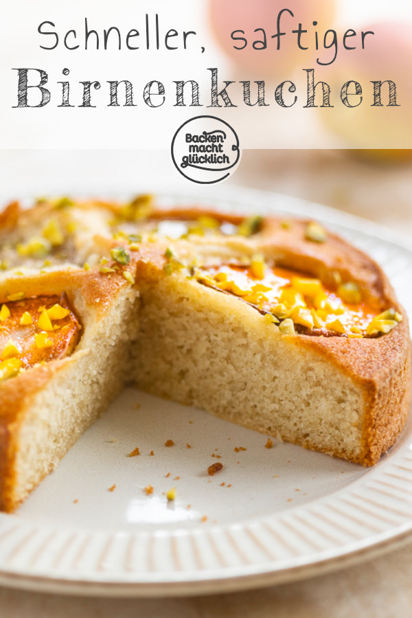 Ein echter Klassiker: Omas Birnenkuchen versüßt jeden grauen Herbsttag! Durch Mandeln wird der Rührteig besonders fein.
