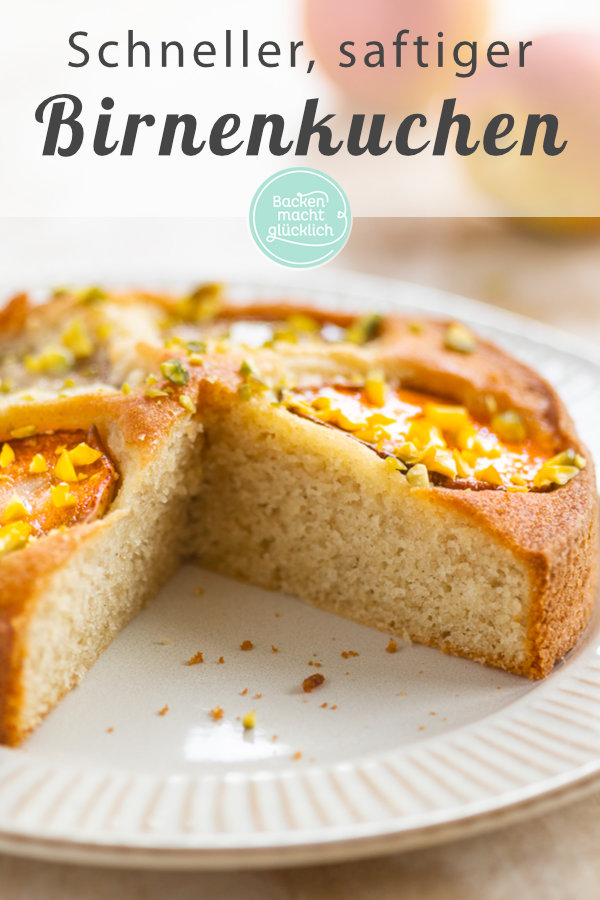 Ein echter Klassiker: Omas Birnenkuchen versüßt jeden grauen Herbsttag! Durch Mandeln wird der Rührteig besonders fein.