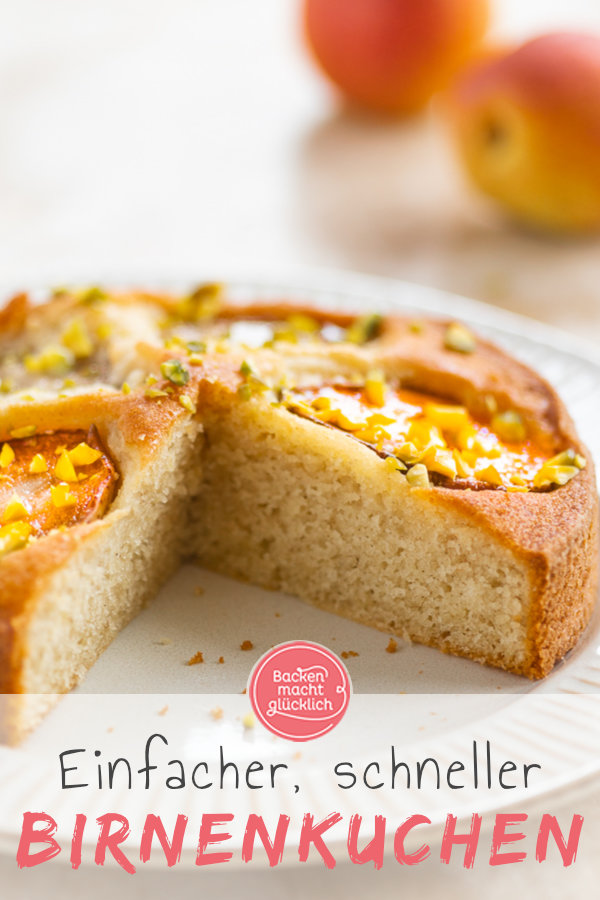 Ein echter Klassiker: Omas Birnenkuchen versüßt jeden grauen Herbsttag! Durch Mandeln wird der Rührteig besonders fein.