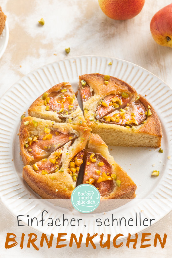 Ein echter Klassiker: Omas Birnenkuchen versüßt jeden grauen Herbsttag! Durch Mandeln wird der Rührteig besonders fein.