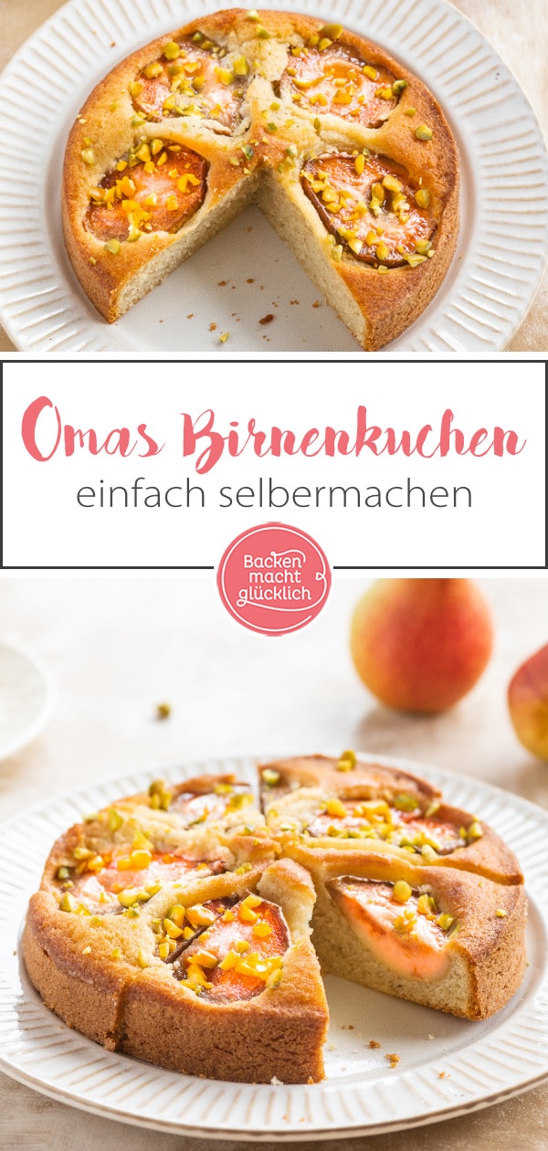 Ein echter Klassiker: Omas Birnenkuchen versüßt jeden grauen Herbsttag! Durch Mandeln wird der Rührteig besonders fein.