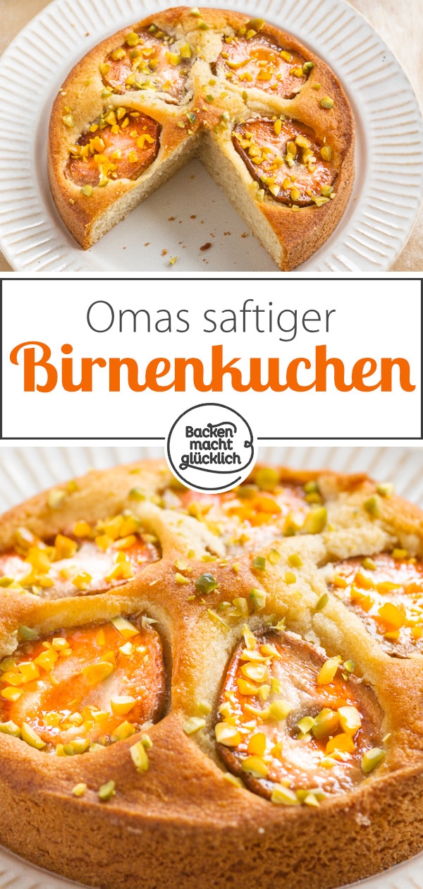 Ein echter Klassiker: Omas Birnenkuchen versüßt jeden grauen Herbsttag! Durch Mandeln wird der Rührteig besonders fein.