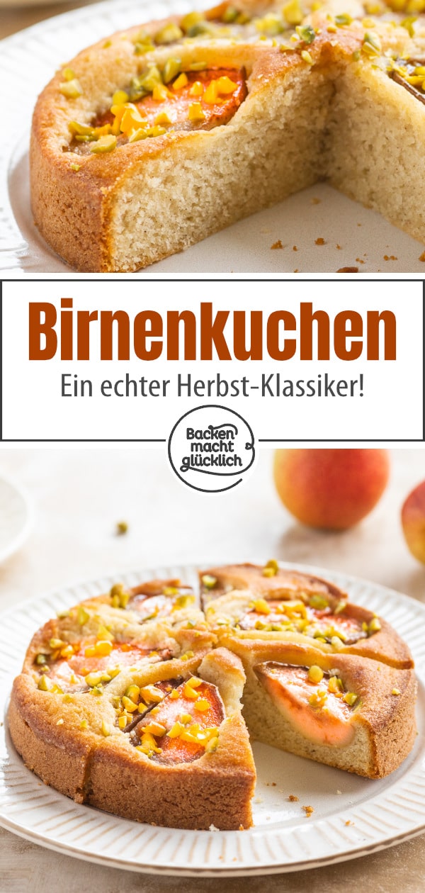 Ein echter Klassiker: Omas Birnenkuchen versüßt jeden grauen Herbsttag! Durch Mandeln wird der Rührteig besonders fein.