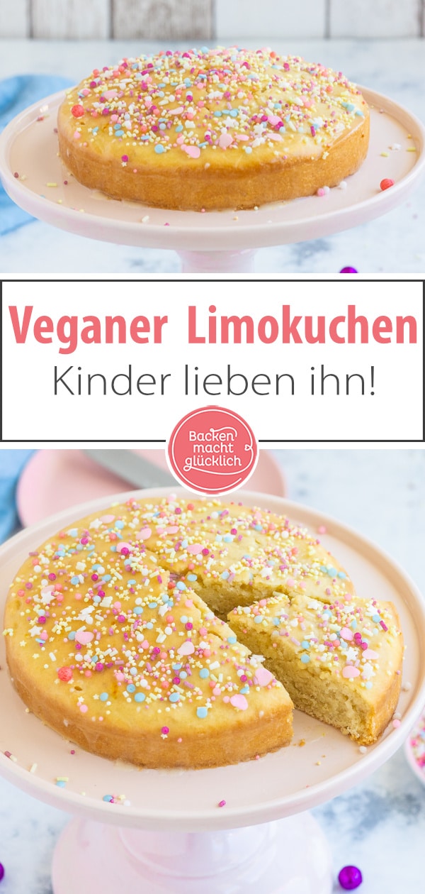 Blitzschnelles Rezept für eine super flaumigen, saftigen Fantakuchen ohne Ei. Dieser vegane Limokuchen kommt garantiert gut an!