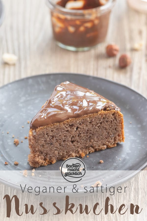 Sehr schnelles, einfaches Rezept für einen saftigen Nusskuchen ohne Eier, Butter und Milch. Dieser vegane Nusskuchen ist köstlich!