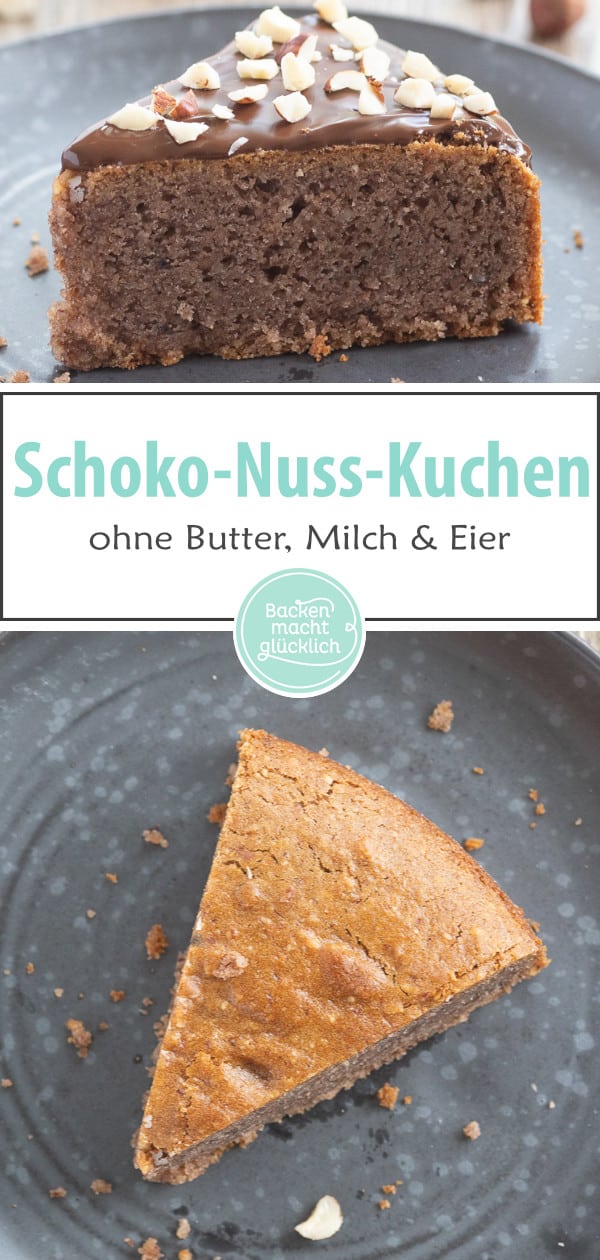 Sehr schnelles, einfaches Rezept für einen saftigen Nusskuchen ohne Eier, Butter und Milch. Dieser vegane Nusskuchen ist köstlich!