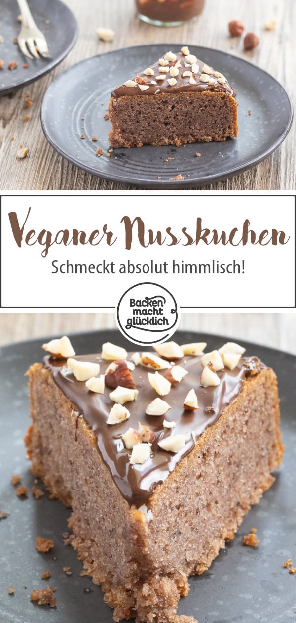 Sehr schnelles, einfaches Rezept für einen saftigen Nusskuchen ohne Eier, Butter und Milch. Dieser vegane Nusskuchen ist köstlich!