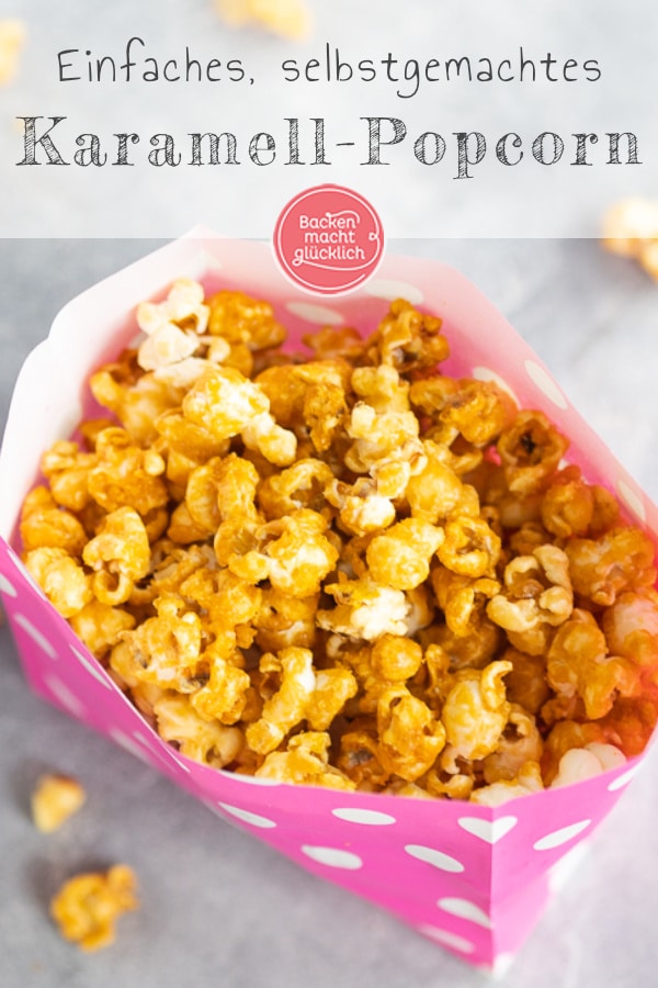 Einfaches Rezept für geniales Salted Caramel Popcorn wie im Kino. Das Karamell-Popcorn ist der perfekte Snack für gemütliche Abende.