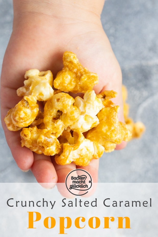 Einfaches Rezept für geniales Salted Caramel Popcorn wie im Kino. Das Karamell-Popcorn ist der perfekte Snack für gemütliche Abende.