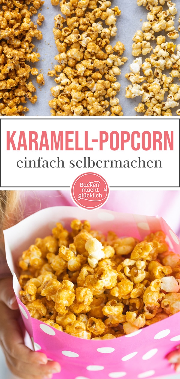 Einfaches Rezept für geniales Salted Caramel Popcorn wie im Kino. Das Karamell-Popcorn ist der perfekte Snack für gemütliche Abende.