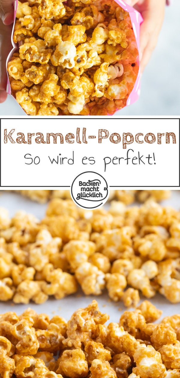 Einfaches Rezept für geniales Salted Caramel Popcorn wie im Kino. Das Karamell-Popcorn ist der perfekte Snack für gemütliche Abende.