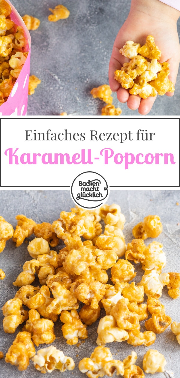 Einfaches Rezept für geniales Salted Caramel Popcorn wie im Kino. Das Karamell-Popcorn ist der perfekte Snack für gemütliche Abende.