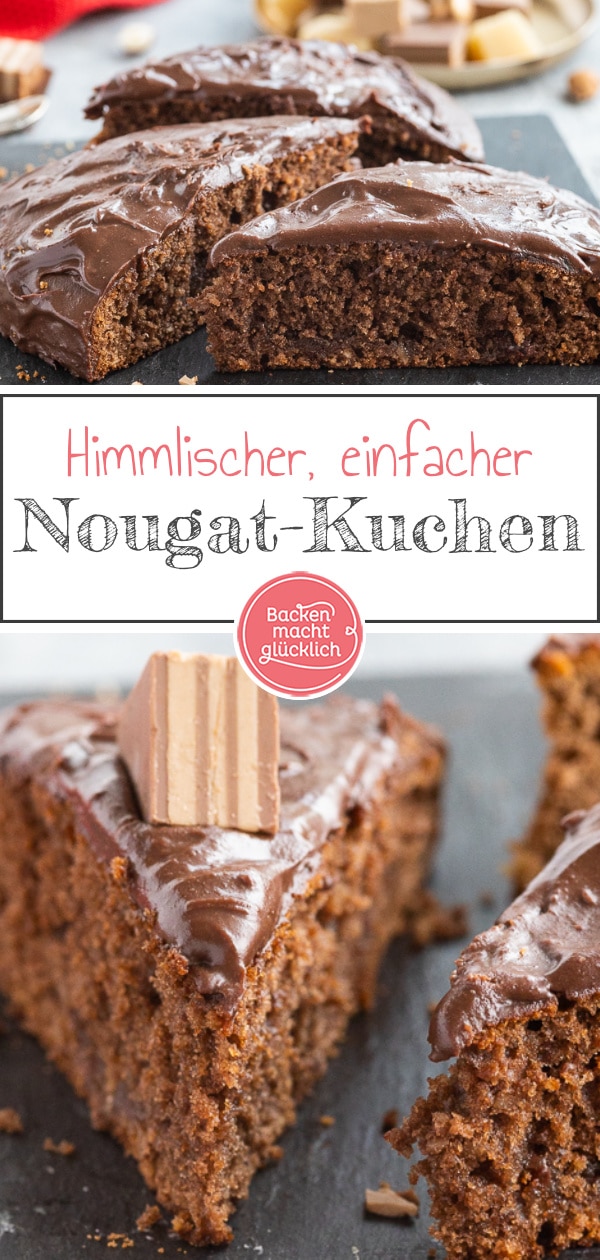 Ein himmlischer Nuss-Nougat-Kuchen mit Marzipan und Schokoladen-Ganache. Der Marzipankuchen ist einfach zu backen und absolut lecker!