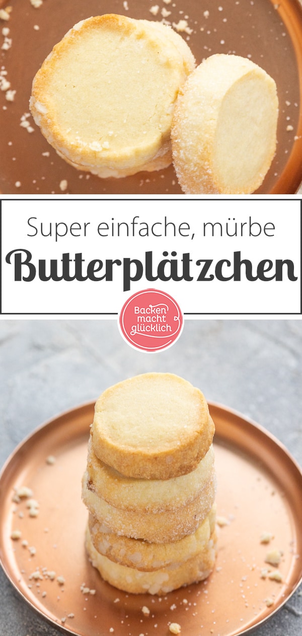 Rezept für herrlich mürbe Butterplätzchen-Taler. Die Farbe und Konsistenz der Plätzchen erinnern an Heidesand.