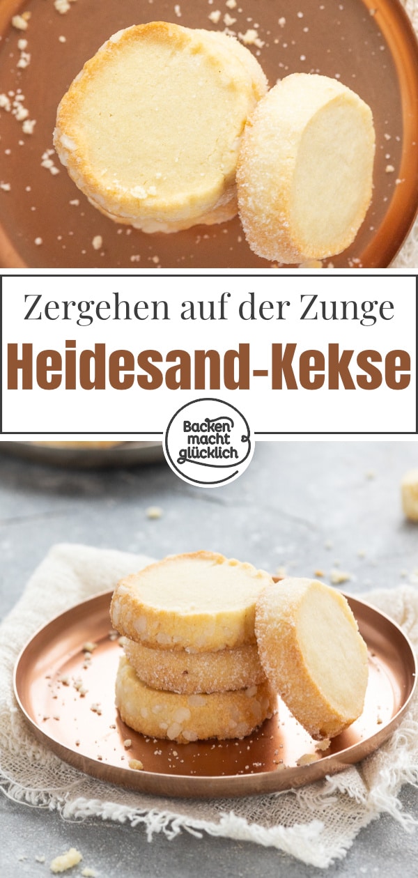 Rezept für herrlich mürbe Butterplätzchen-Taler. Die Farbe und Konsistenz der Plätzchen erinnern an Heidesand.