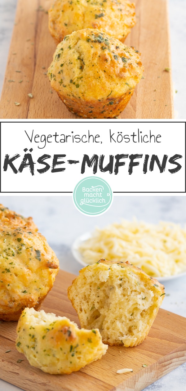 Diese vegetarischen Muffins mit Käse schmecken der ganzen Familie. Die Käsemuffins sind perfekt, egal ob zum Brunch, Abendessen oder Picknick.
