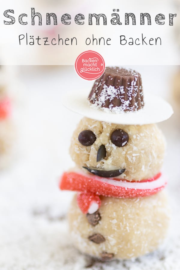Lustige, putzige und leckere Schneemänner aus selbstgemachten Kokoskugeln. Die Kinder-Plätzchen sind ein Highlight (nicht nur) für Kinder!