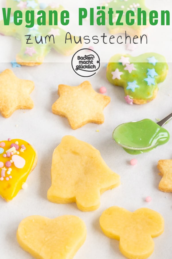 Super einfache und schnelle „Butter-Plätzchen“ aus nur 3 Zutaten – die Ausstechplätzchen sind ein echter Weihnachtsklassiker für Veganer.