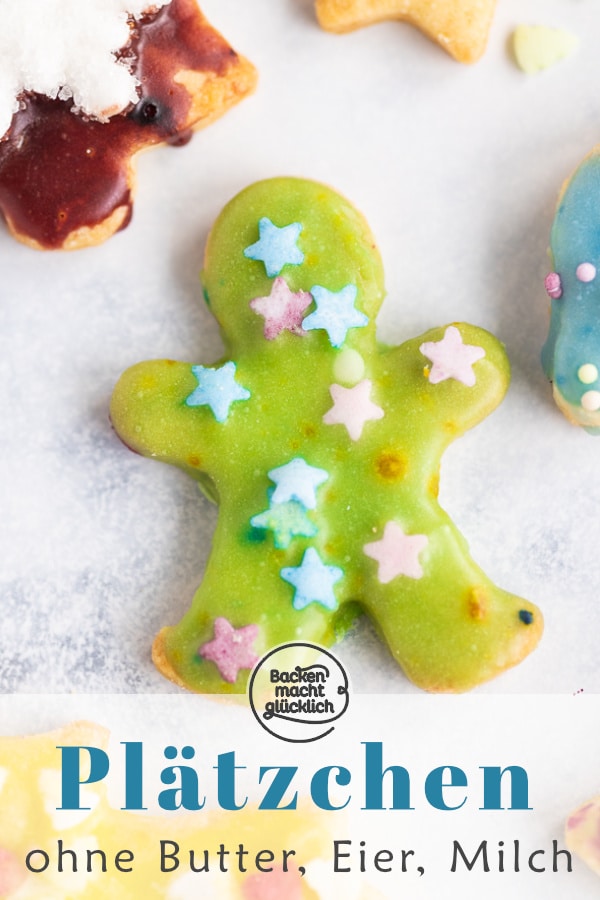 Super einfache und schnelle „Butter-Plätzchen“ aus nur 3 Zutaten – die Ausstechplätzchen sind ein echter Weihnachtsklassiker für Veganer.