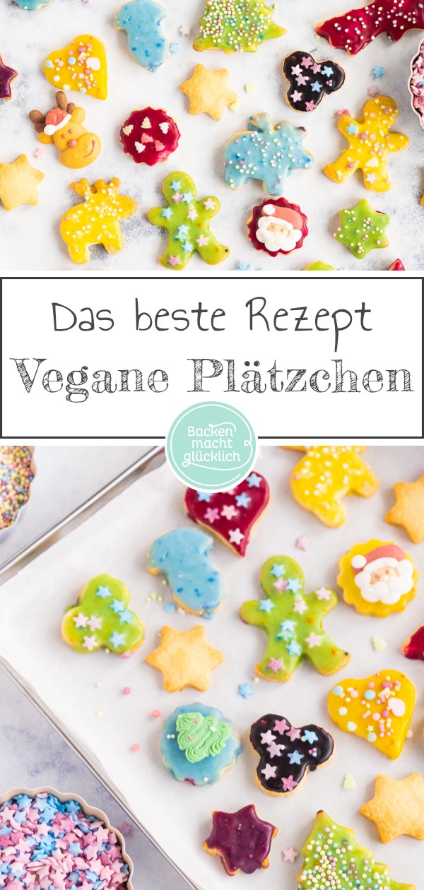 Super einfache und schnelle „Butter-Plätzchen“ aus nur 3 Zutaten – die Ausstechplätzchen sind ein echter Weihnachtsklassiker für Veganer.